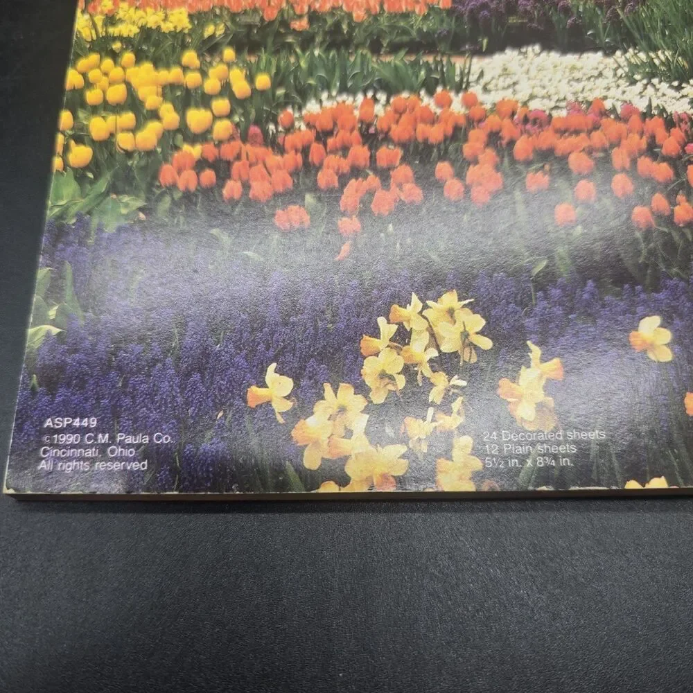 Vintage 1990 C.M. Paula Co Stationery Pad The Language Of Friendship Quotes